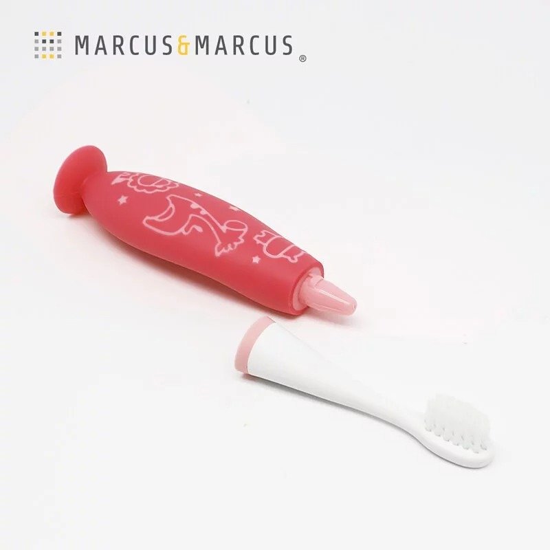 加拿大Marcus & Marcus 可替換式幼兒學習牙刷(粉/藍)
