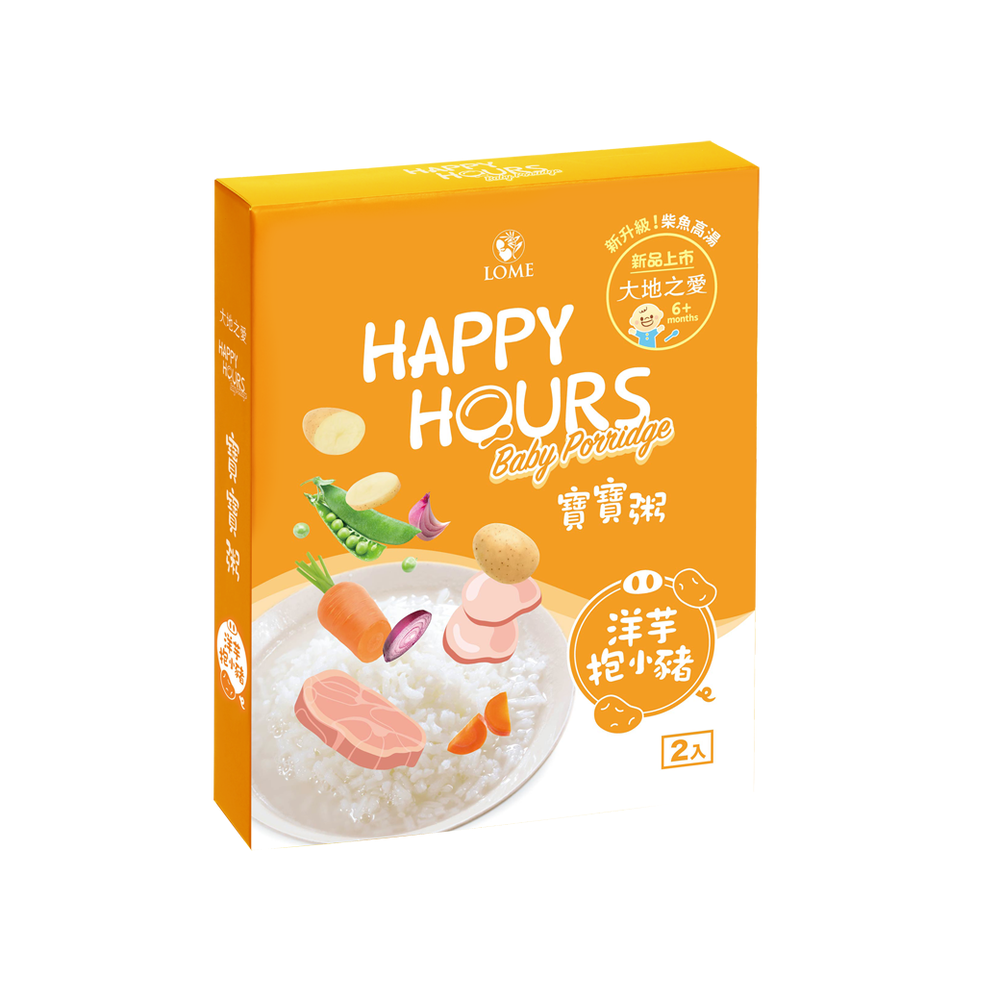 大地之愛 Happy Hours 寶寶粥300g(2包/盒)-洋芋抱小豬
