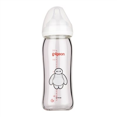 貝親 Pigeon 寬口母乳實感玻璃奶瓶240ml-經典迪士尼(杯麵-經典)P78051W