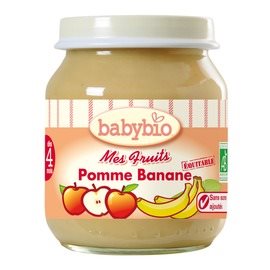 法國Babybio寶寶鮮果泥系列-蘋果香蕉鮮果泥130g