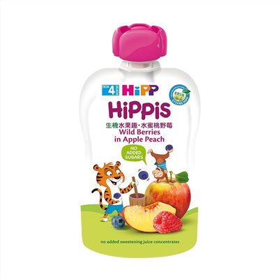 HiPP 喜寶 生機水果趣-水蜜桃野莓100g