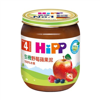 HiPP 喜寶 生機野莓蘋果泥125g