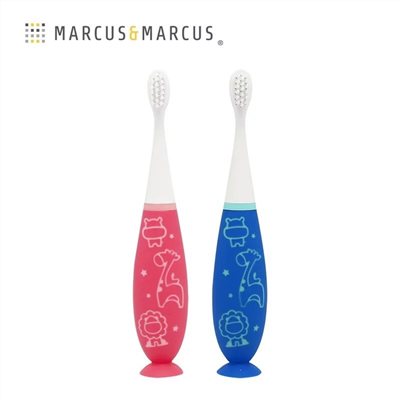 加拿大Marcus & Marcus 可替換式幼兒學習牙刷(粉/藍)