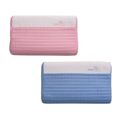 Combi 康貝輕柔感和風紗透氣兒童枕(藍/粉)